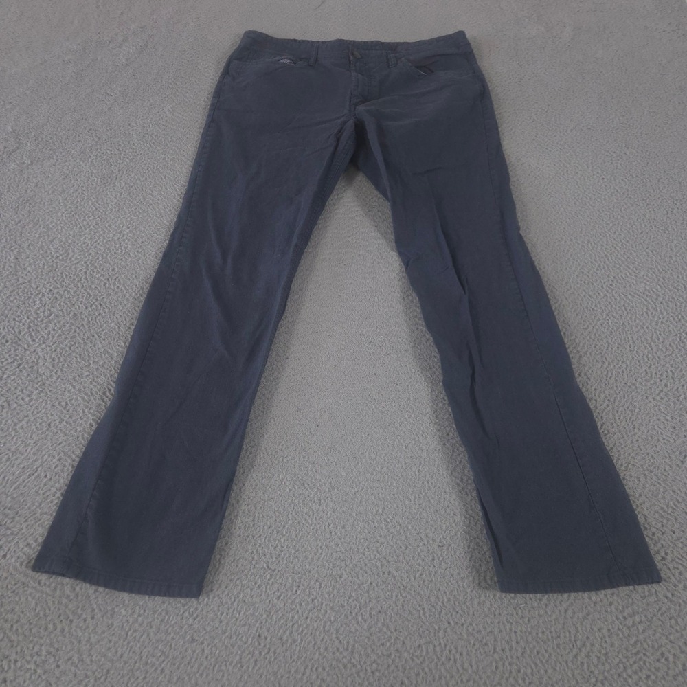 English Laundry Pants Mens 35x33 Navy Blue Straight‎ Leg Micro Check Textured